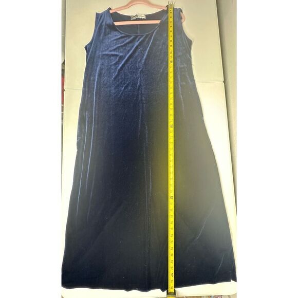 California Concepts Women’s Velour Sleeveless Maxi Dress Blue Size XL See Notes - Picture 8 of 15